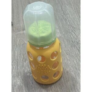 Lifefactory Glass Baby Bottles with Silicone Protection 4 oz Yellow